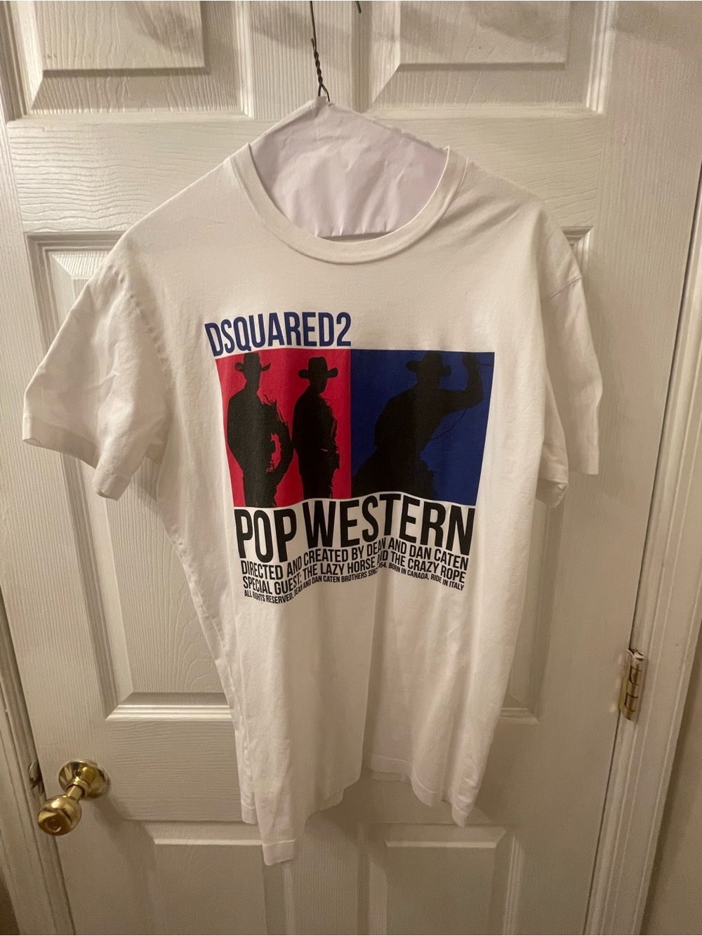 Dsquared2 TeeShirt - L - Y2k Vintage Spaghetti Pop Western - Quentin Tarantino
